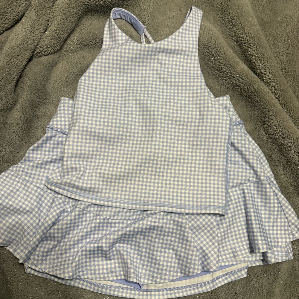 All in Motion Light Blue and White Checkered Apparel